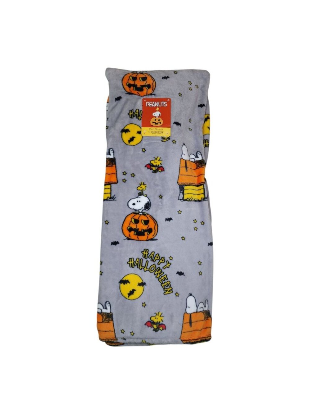 Peanuts Happy Halloween Pet Throw By Berkshire 60" x 70" Fleece Blanket Pumpkin